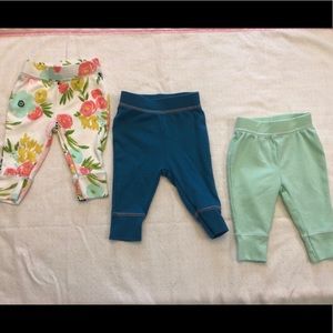 Cloud Island Baby Pants Bundle 3pc Lot (0-3M)